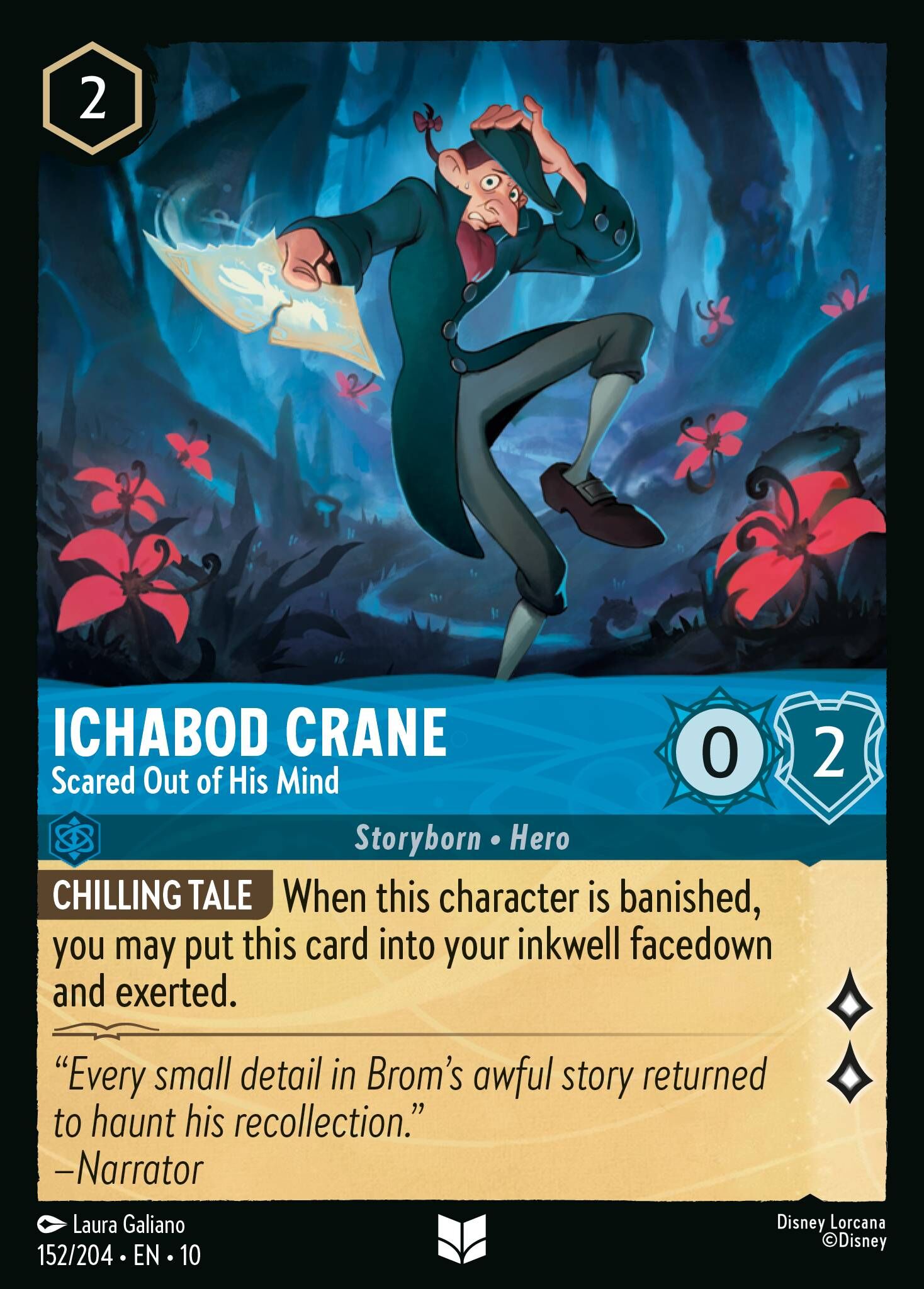 Whispers in the Well - 152/204 Ichabod Crane - Scared Out of His Mind UC (Foil)