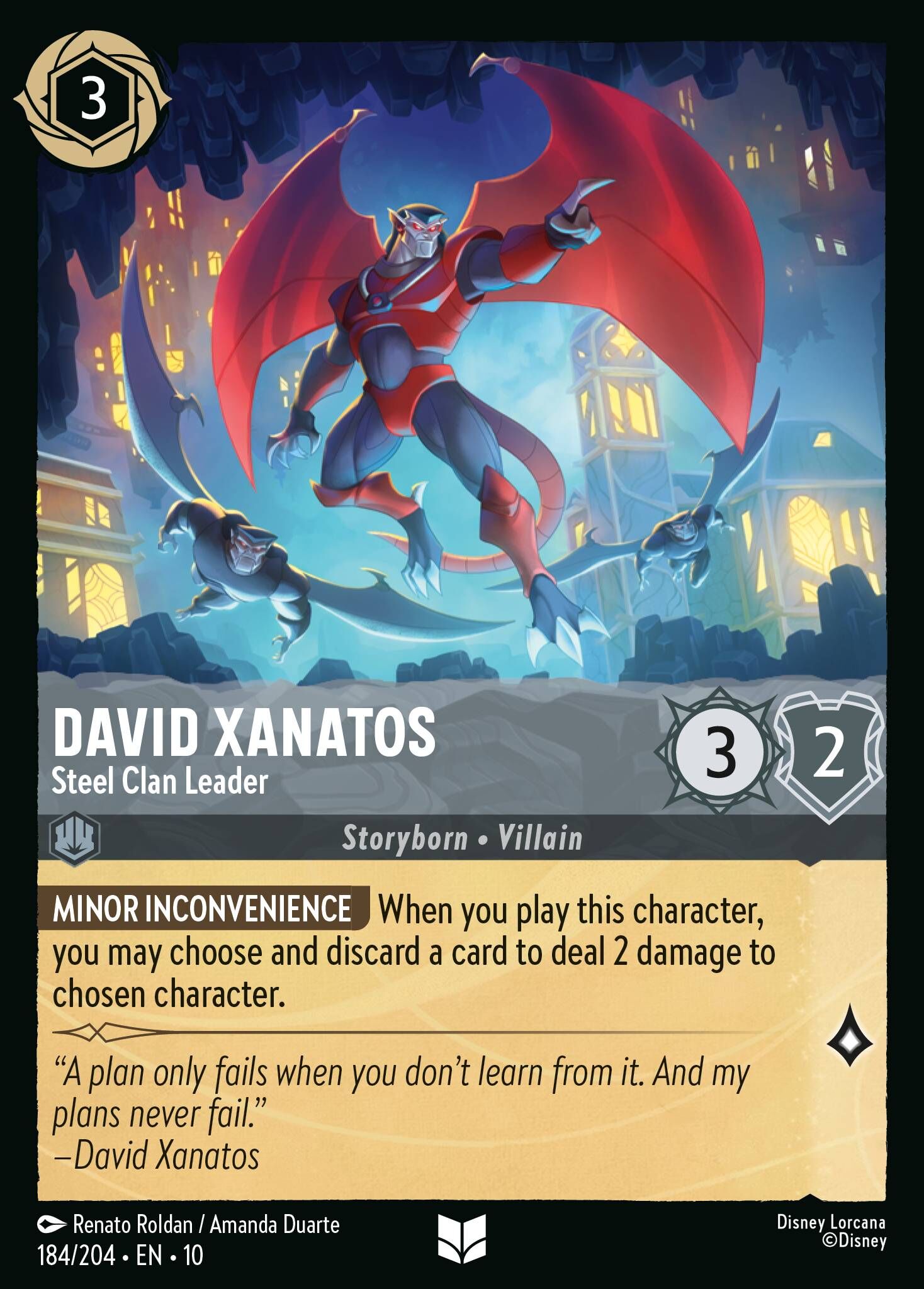 Whispers in the Well - 184/204 David Xanatos - Steel Clan Leader UC (Foil)
