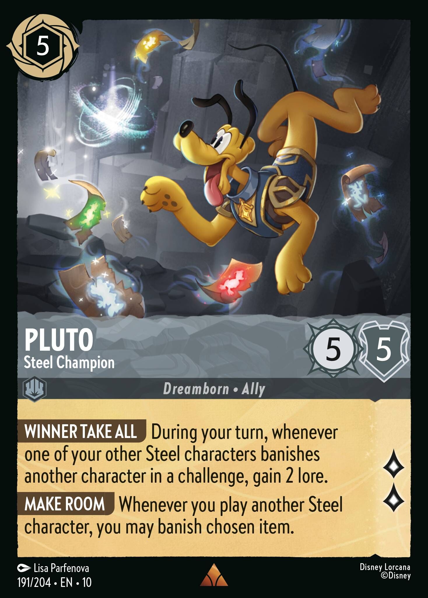 Whispers in the Well - 191/204 Pluto - Steel Champion R (Foil)