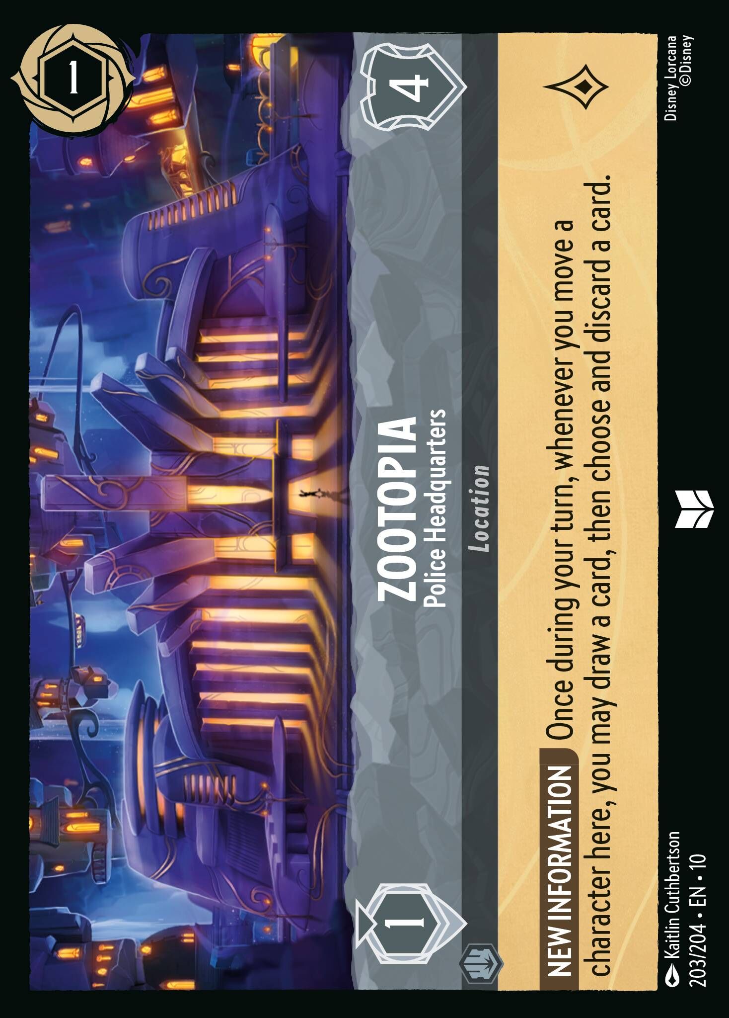 Whispers in the Well - 203/204 Zootopia - Police Headquarters UC (Foil)