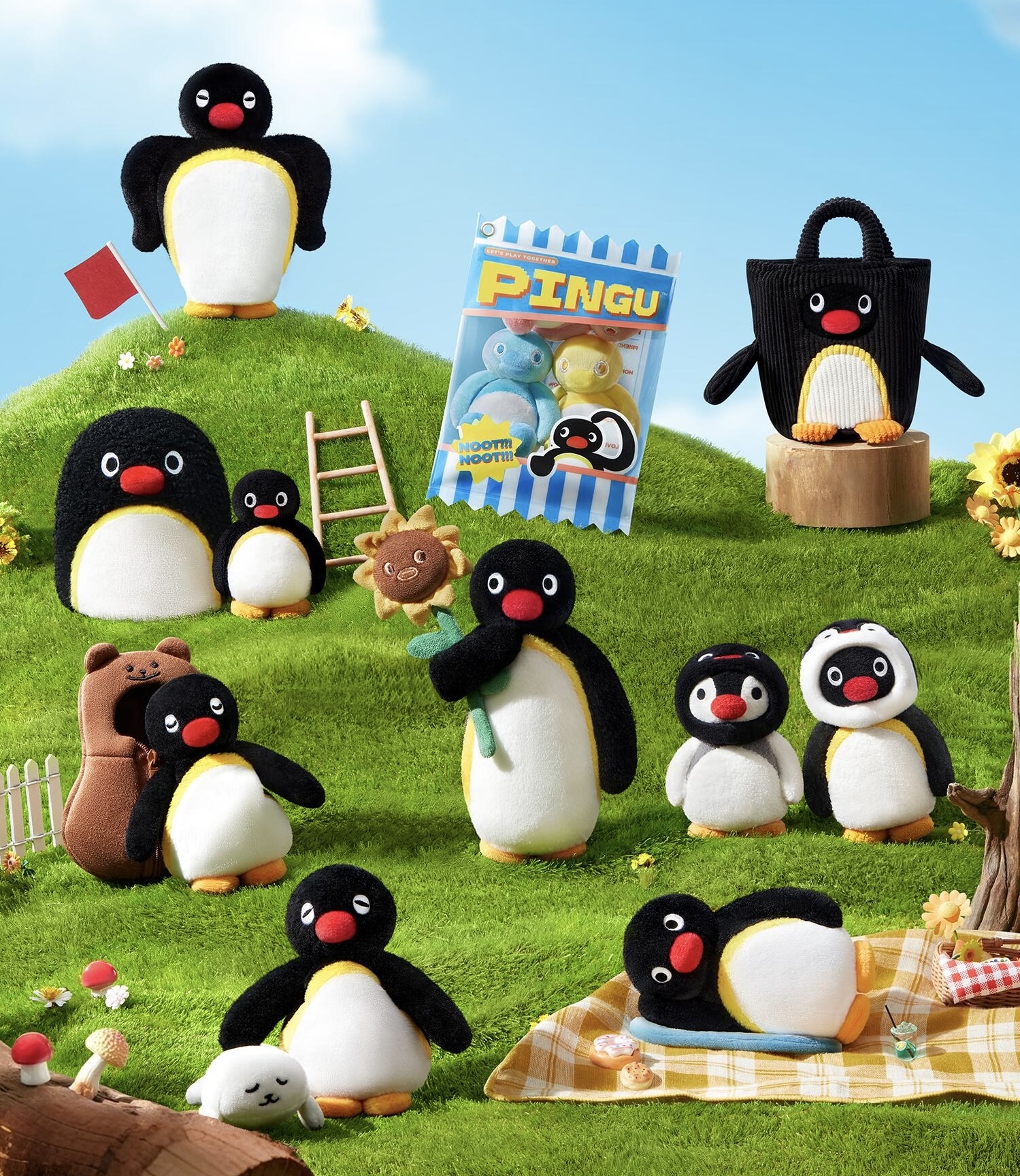 PINGU 企鵝家族 正版授權 MINI MEME系列 盲盒8+1款 吊飾 鑰匙圈 (任買兩件7-11免運)/預購