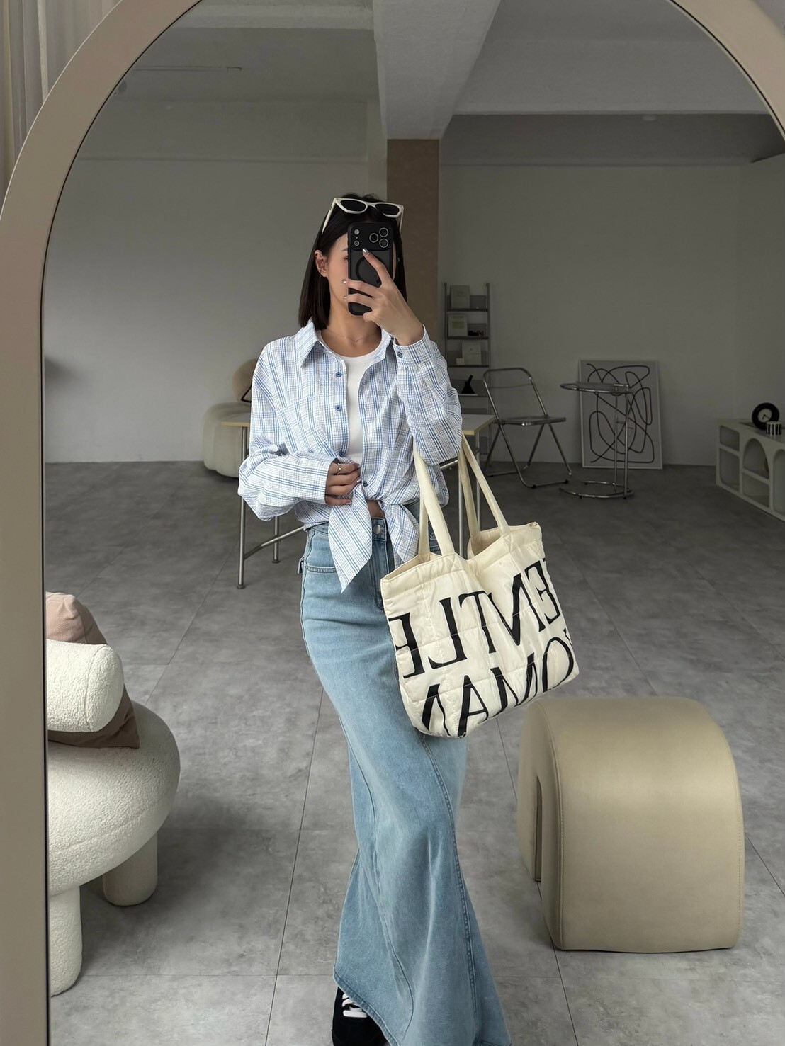 可愛色系格紋襯衫