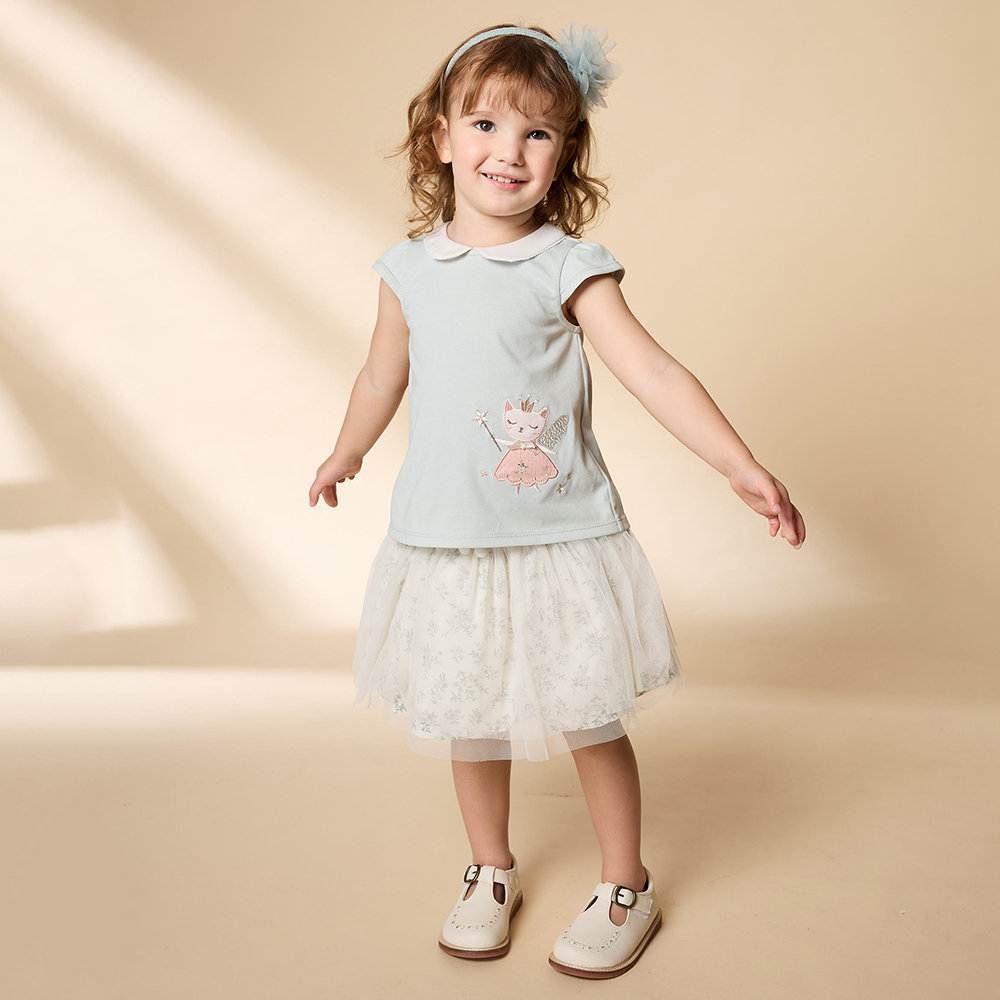 PIPPY 氣質小圓翻領短袖上衣 淺綠