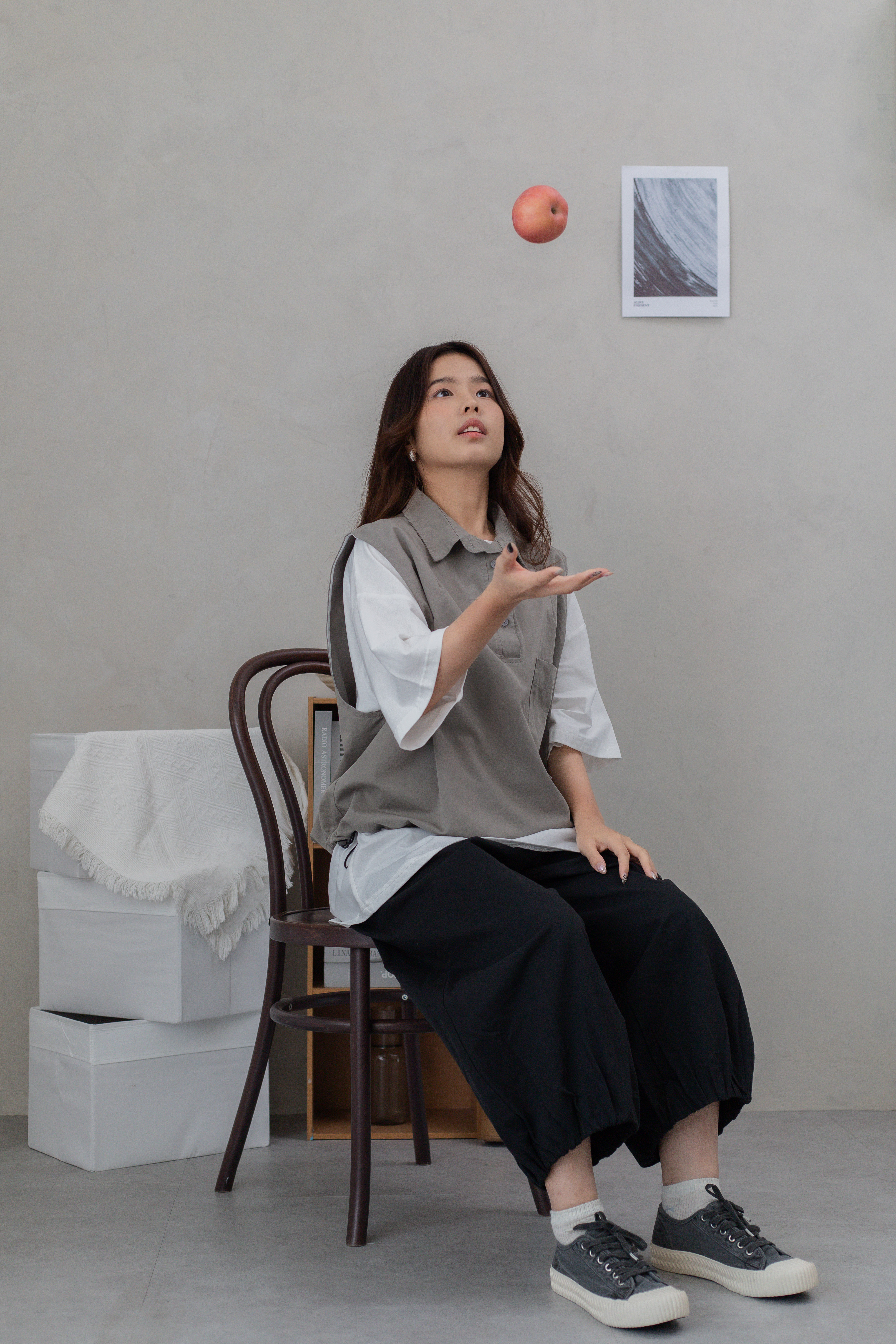 Mingjo Cargo Vest Grey  -2682BVGRY