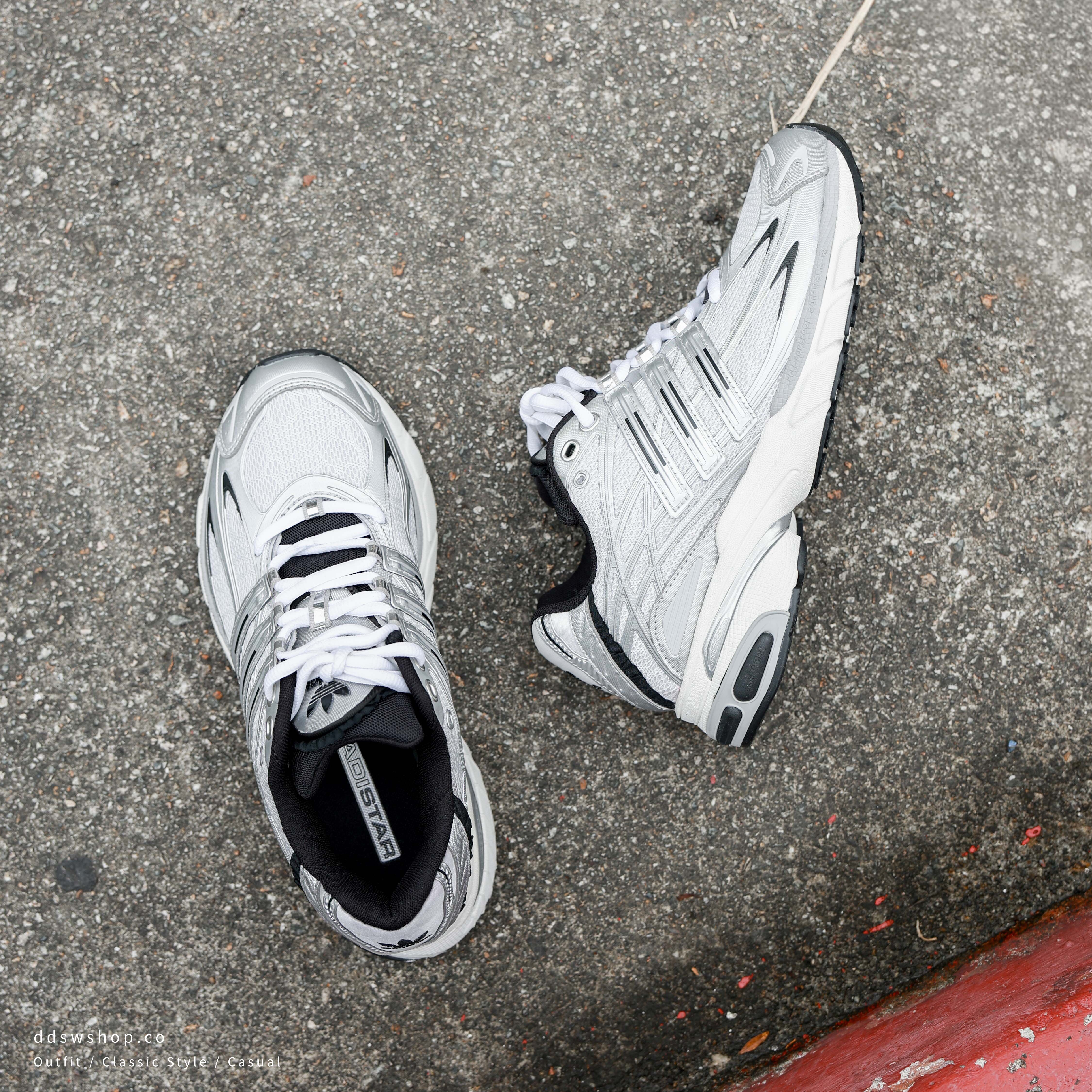 "代購" Adidas Adistar cushion 3 老爹鞋 銀黑色 Y2K 花花 鞋扣 復古慢跑鞋 IH5928
