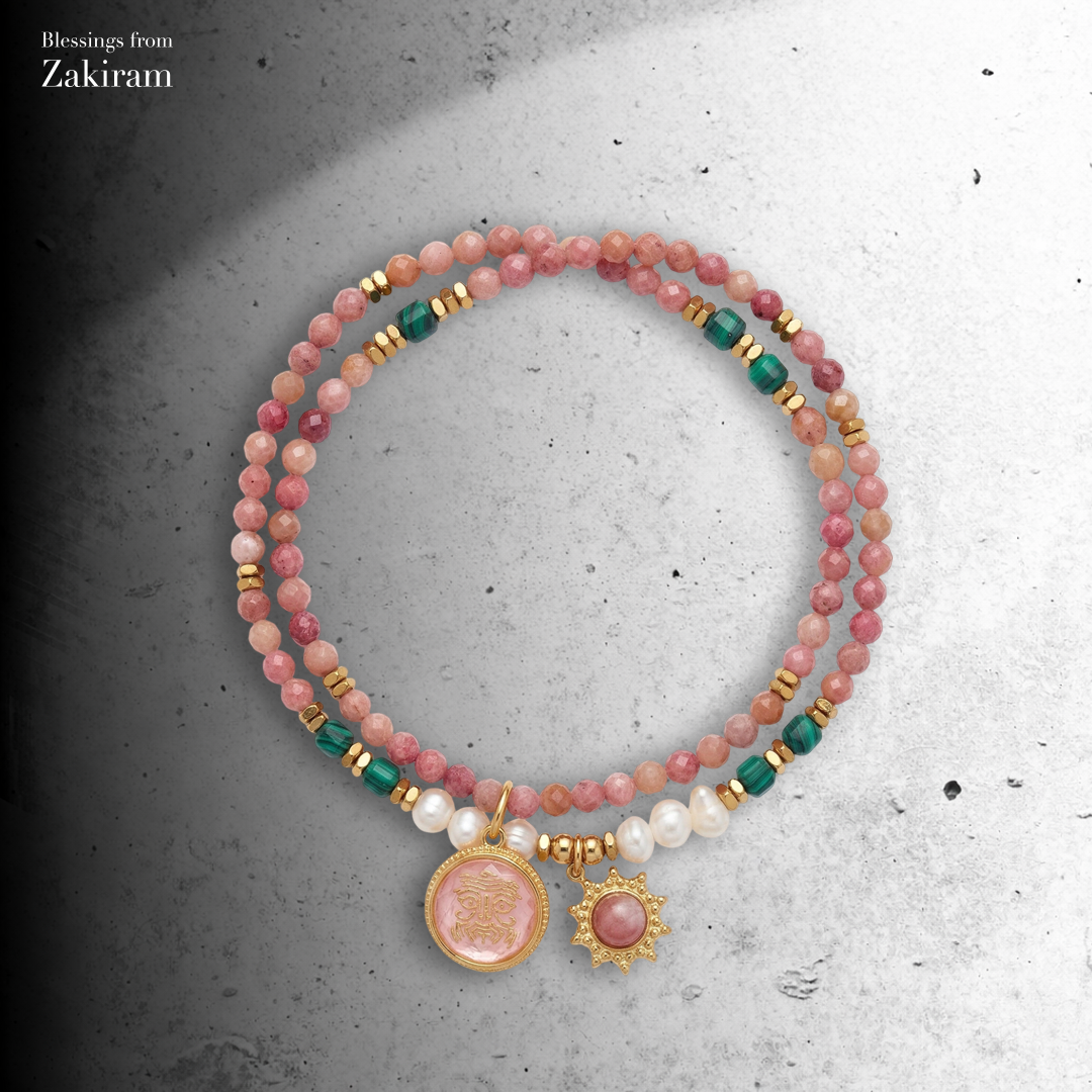 扎基拉姆 粉曜人緣 雙圈手串