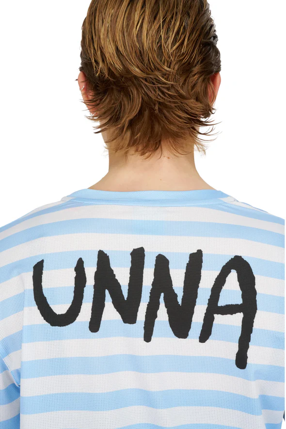 UNNA｜Women's Striped LS W "Baba Blue"