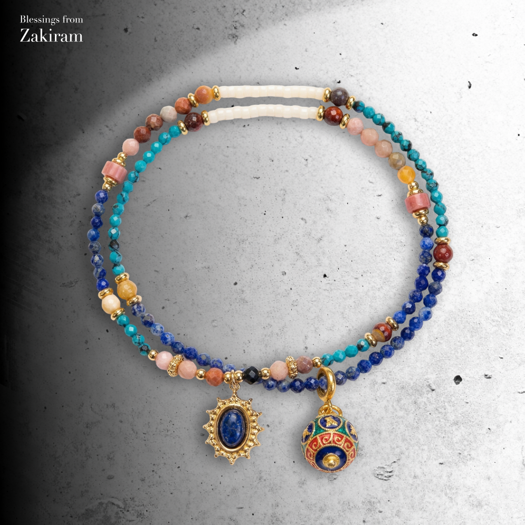 扎基拉姆 藏鈴星曜 開智慧 雙圈手串