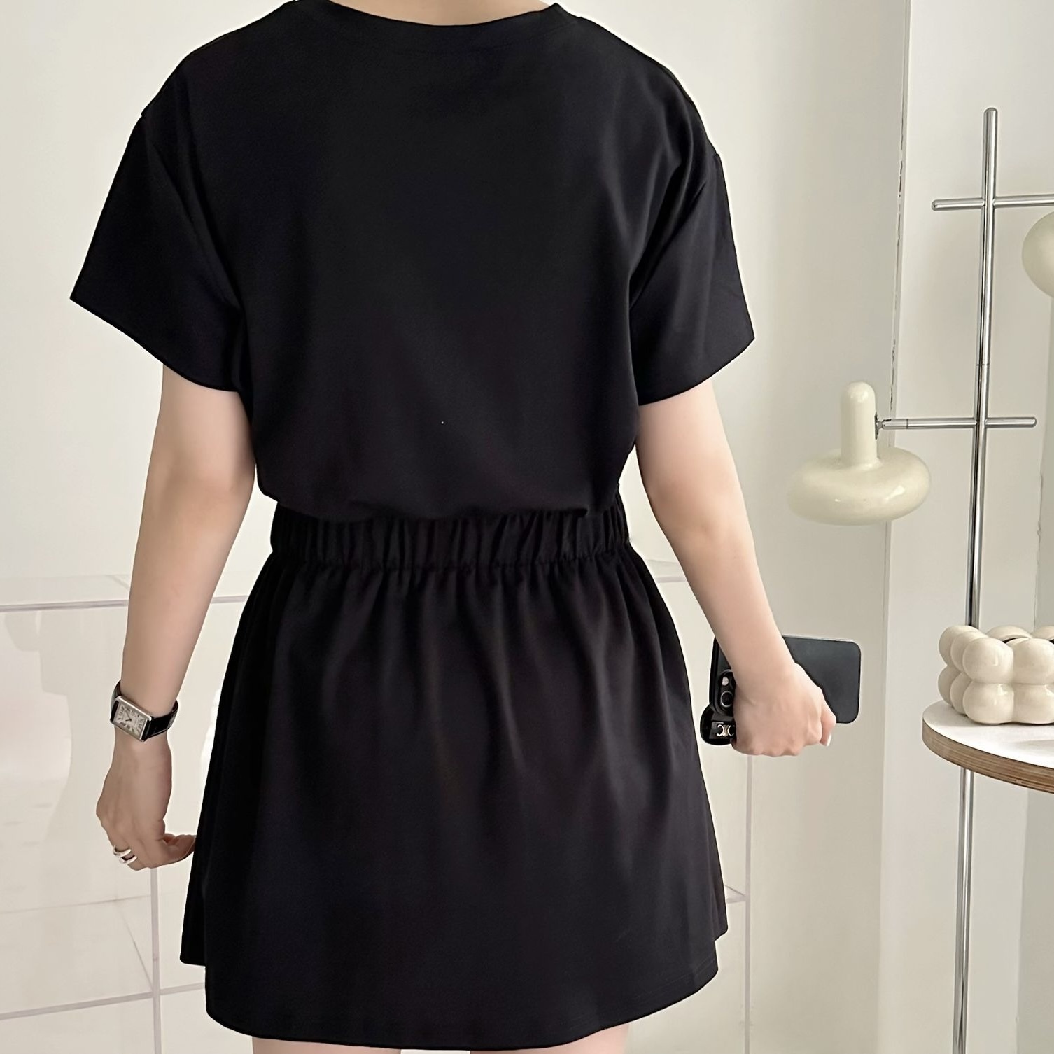 【BONNIE】💚後橡筋腰假兩件OPS (E75)