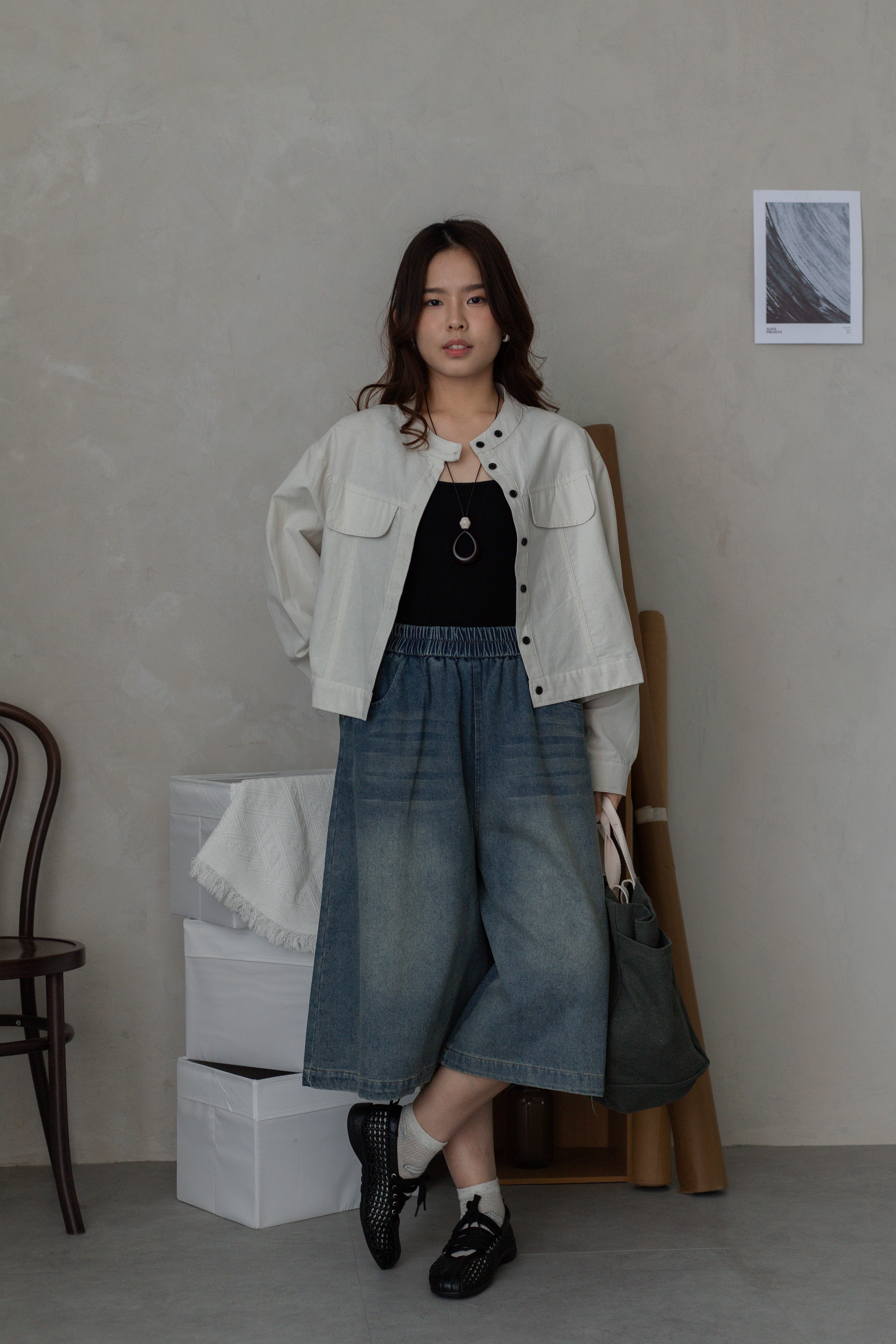 Nore Cargo Long Sleeve Top Grey -2675BSBEI