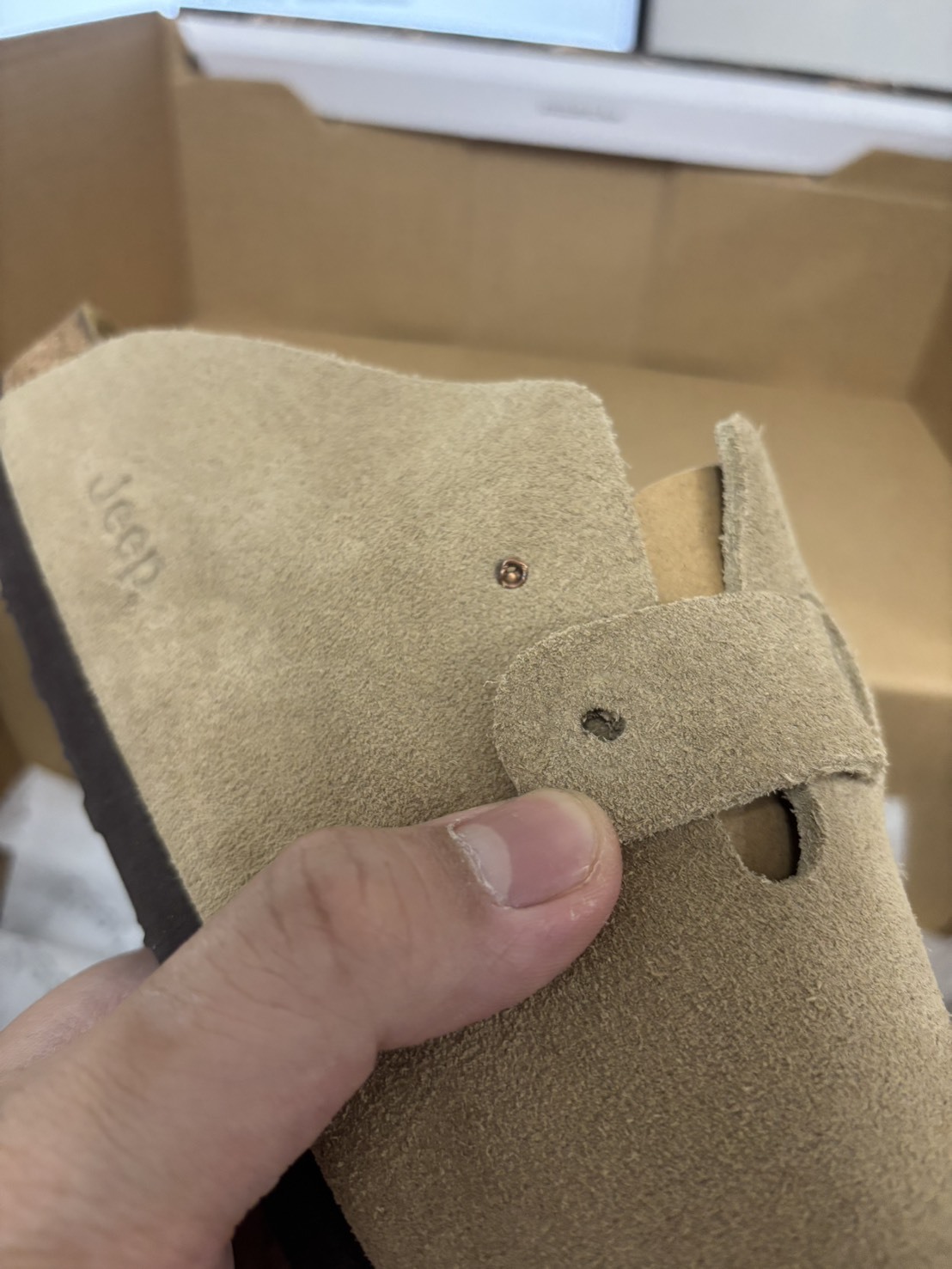 【瑕疵】JEEP 軟底包頭勃肯鞋 P242M16141