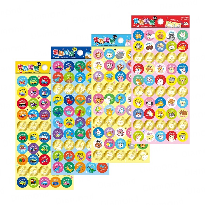 Diamond Stationery & Packaging – Season Paper & Gift, Gold Foil Point Collection Stickers Set [TZ3019]