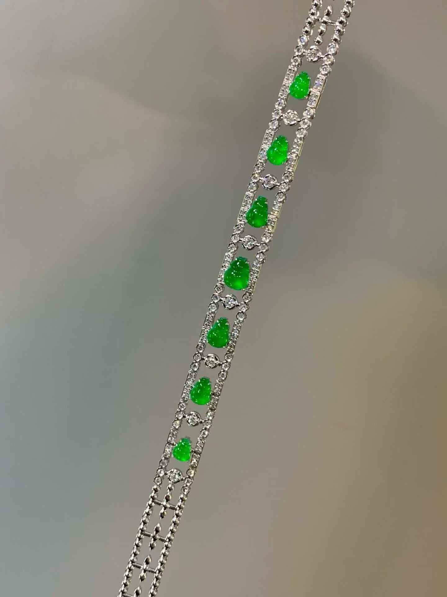 翡翠葫蘆手鏈,天然翡翠A玉, 緬甸玉, Jade, Jadeite