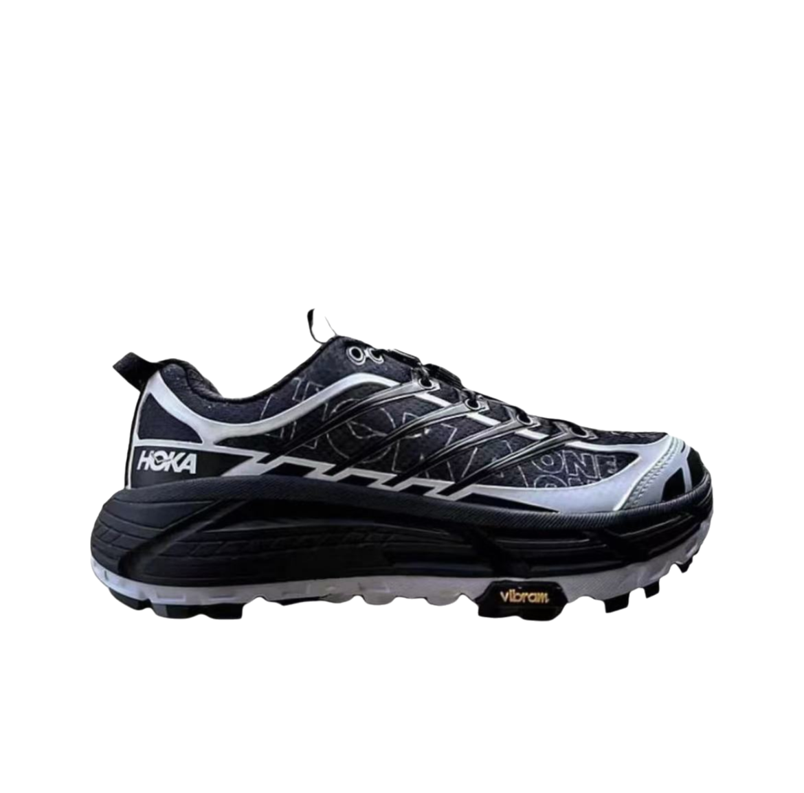 HOKA U MAFATE THREE2 WORDMARK CARBON BLACK / AMBIENT BLUE 1175490 CBNB