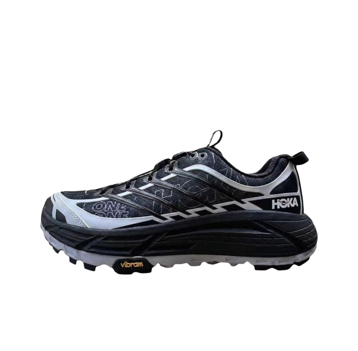 HOKA U MAFATE THREE2 WORDMARK CARBON BLACK / AMBIENT BLUE 1175490 CBNB