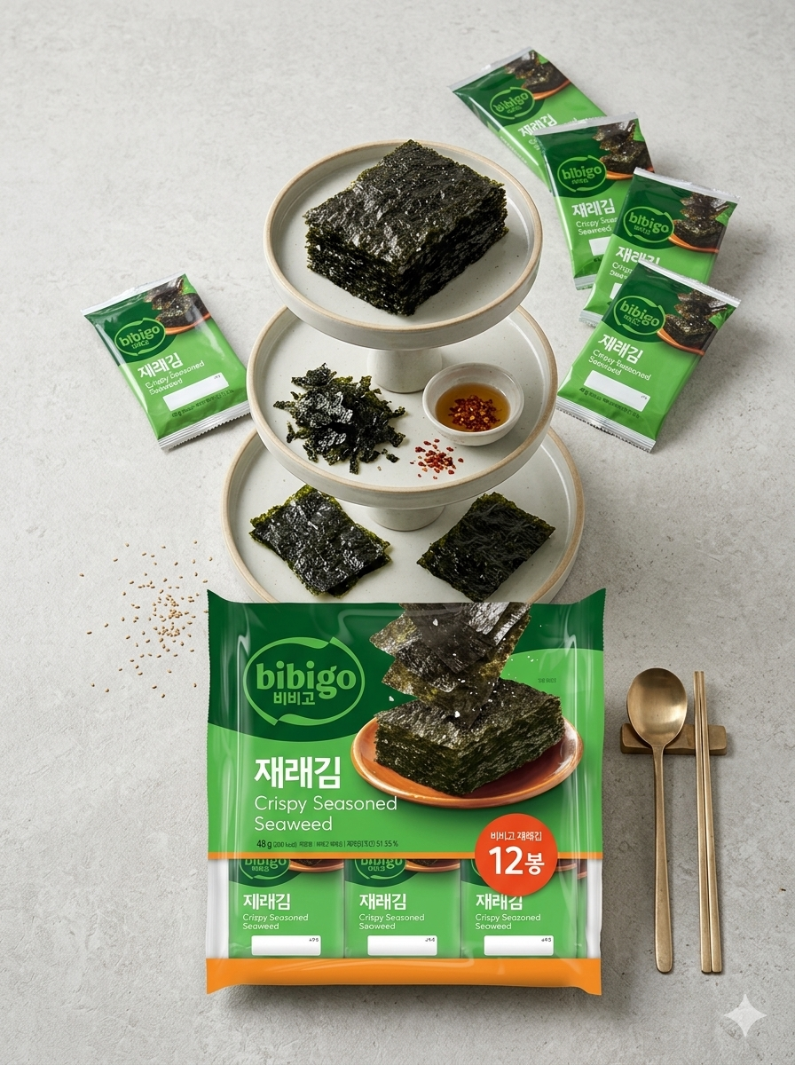 【 4/14收單 】CJ bibigo 50年傳統秘方傳統海苔 (4g × 12 入)