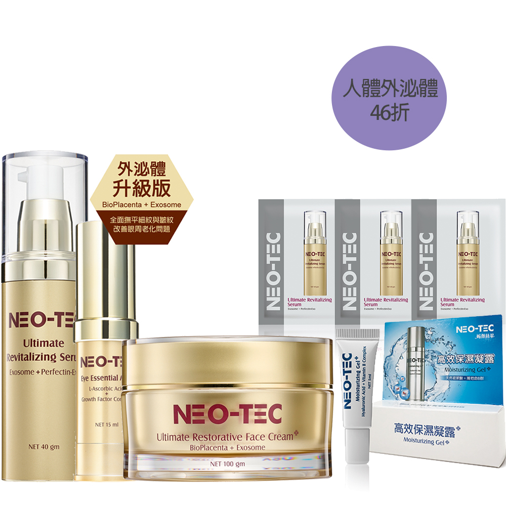 (46折 立省$6990)NEO-TEC 妮傲絲翠 外泌體青春肌泌美魔女組