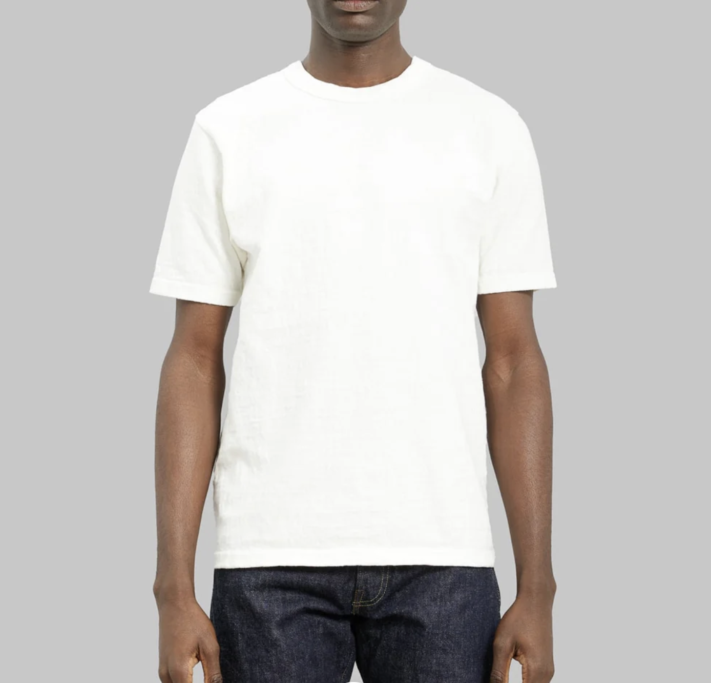 UES No.8 Slub Nep T Shirt - White