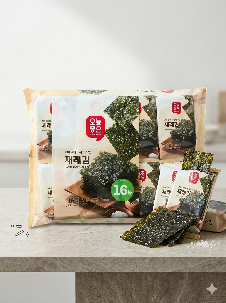 【 4/14收單 】Good Today 傳統烘焙海苔 (5g × 16 入)
