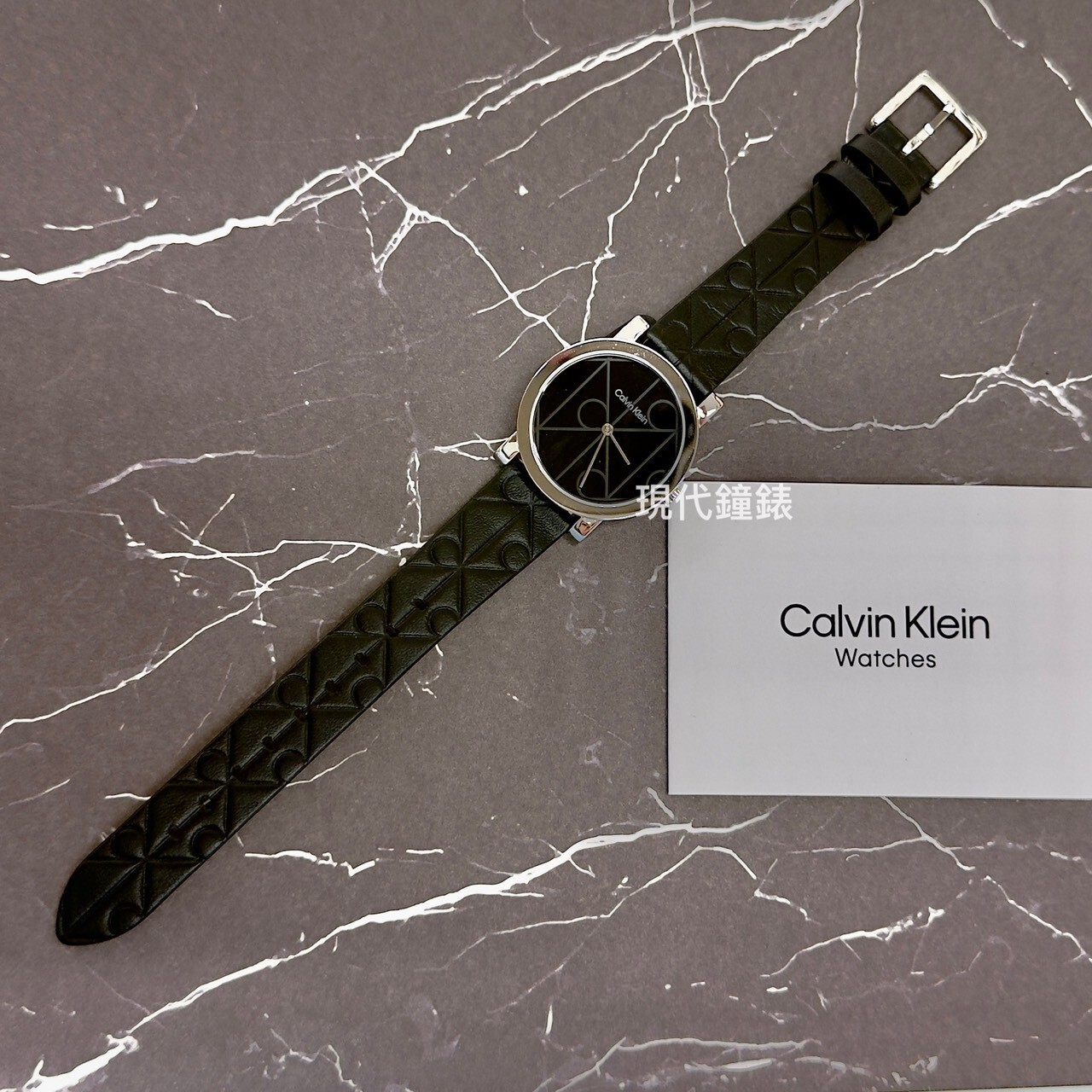 【CALVIN KLEIN】 CK 經典LOGO黑色皮帶錶 CK25100128 32mm 現代鐘錶