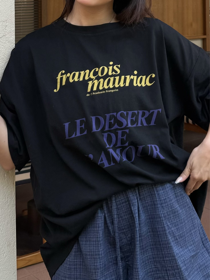 A3376-法式印花寬版T