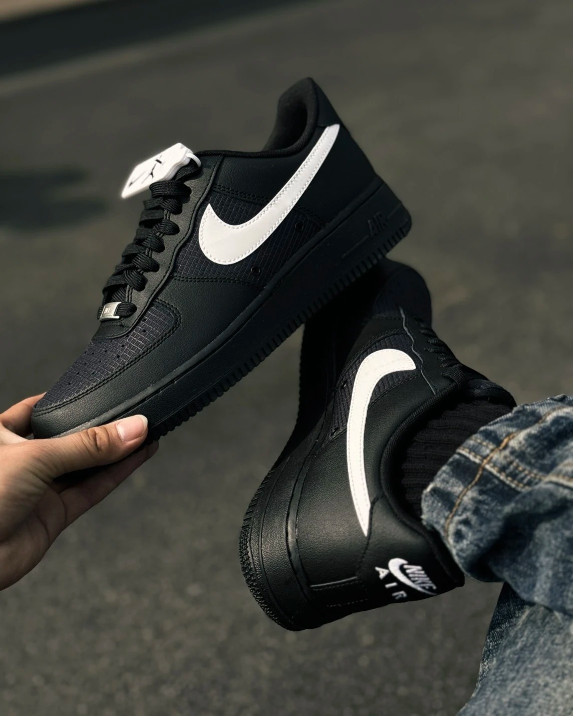 【逢甲 FUZZY】Nike Air Force 1 Ripstop 抗撕裂 格紋 黑白 IR0952-001