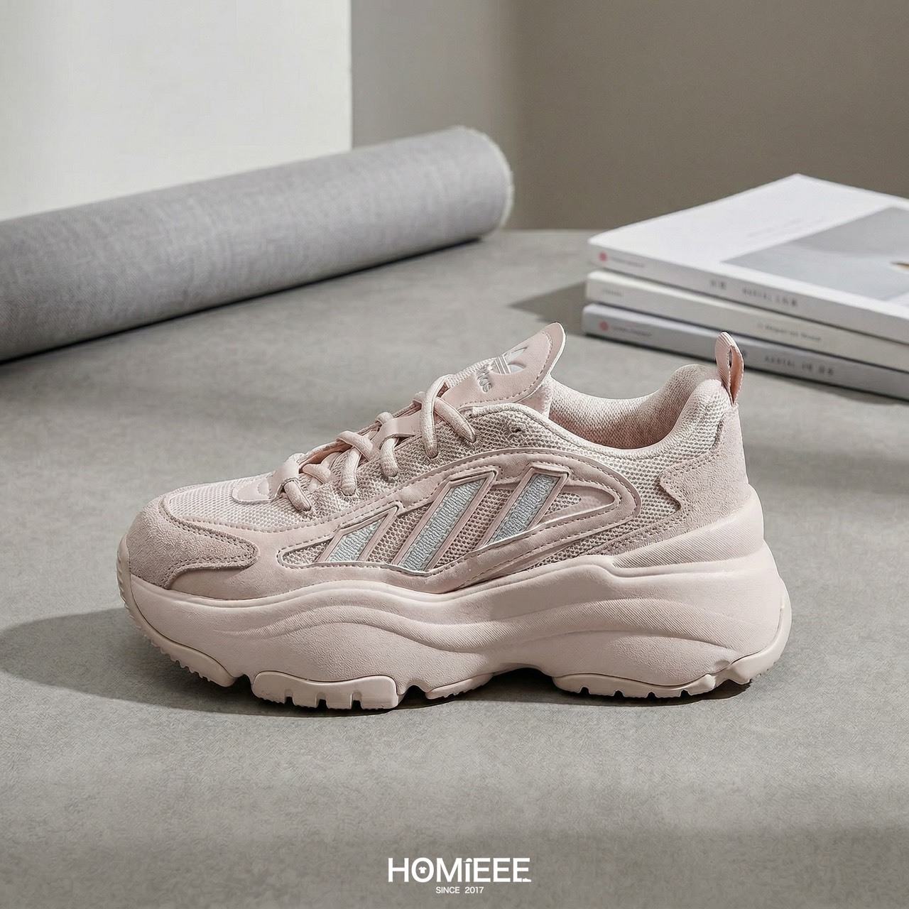 Adidas Originals Ozgaia 厚底 增高 老爹鞋 粉色 女鞋 [KJ7309]