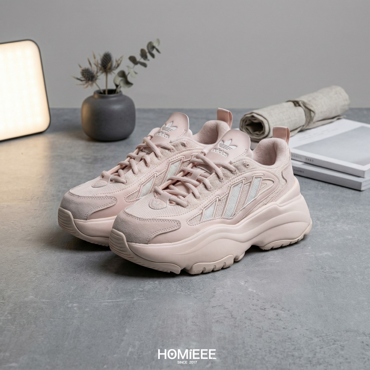 Adidas Originals Ozgaia 厚底 增高 老爹鞋 粉色 女鞋 [KJ7309]