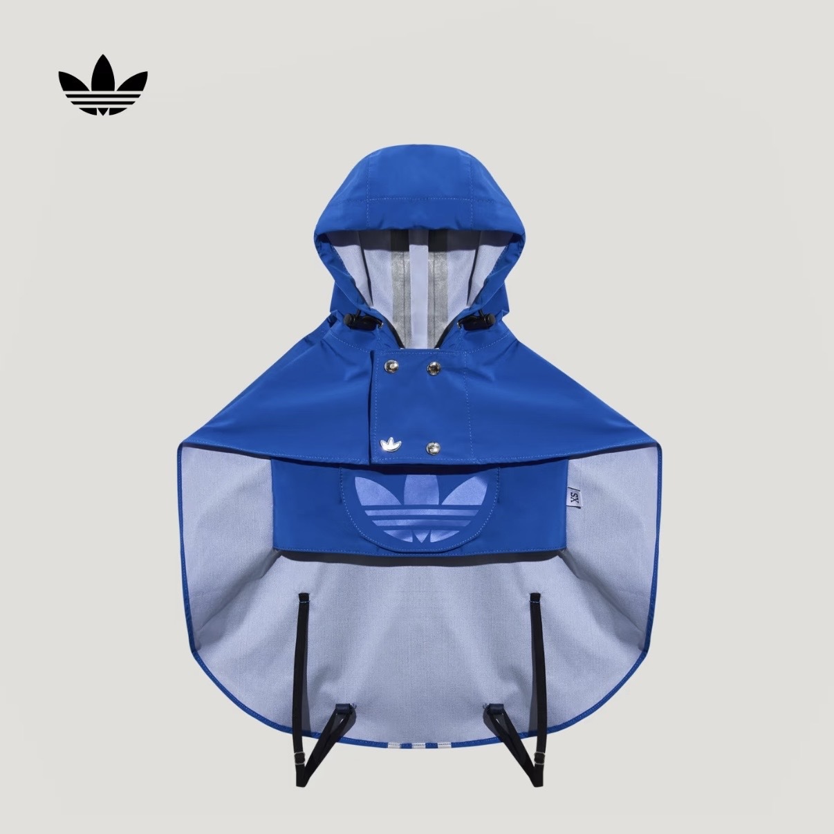 ADIDAS ORIGINALS 寶藍色 連帽雨衣 斗篷 狗狗 貓貓 寵物衣服 / 預購