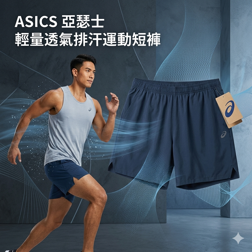 【預購】H0408130 ASICS 亞瑟士 輕量透氣排汗運動短褲