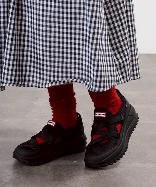 【韓國連線】HUNTER TRAVEL FLOW MARY JANE TRAINER 黑色 WFF3123MSH