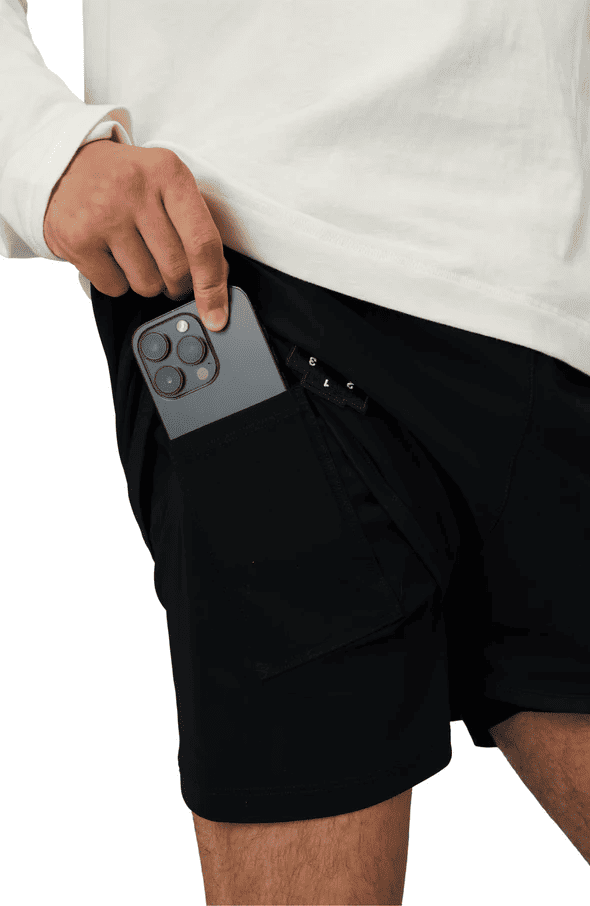 UNNA｜Flow Shorts 3 "Black"