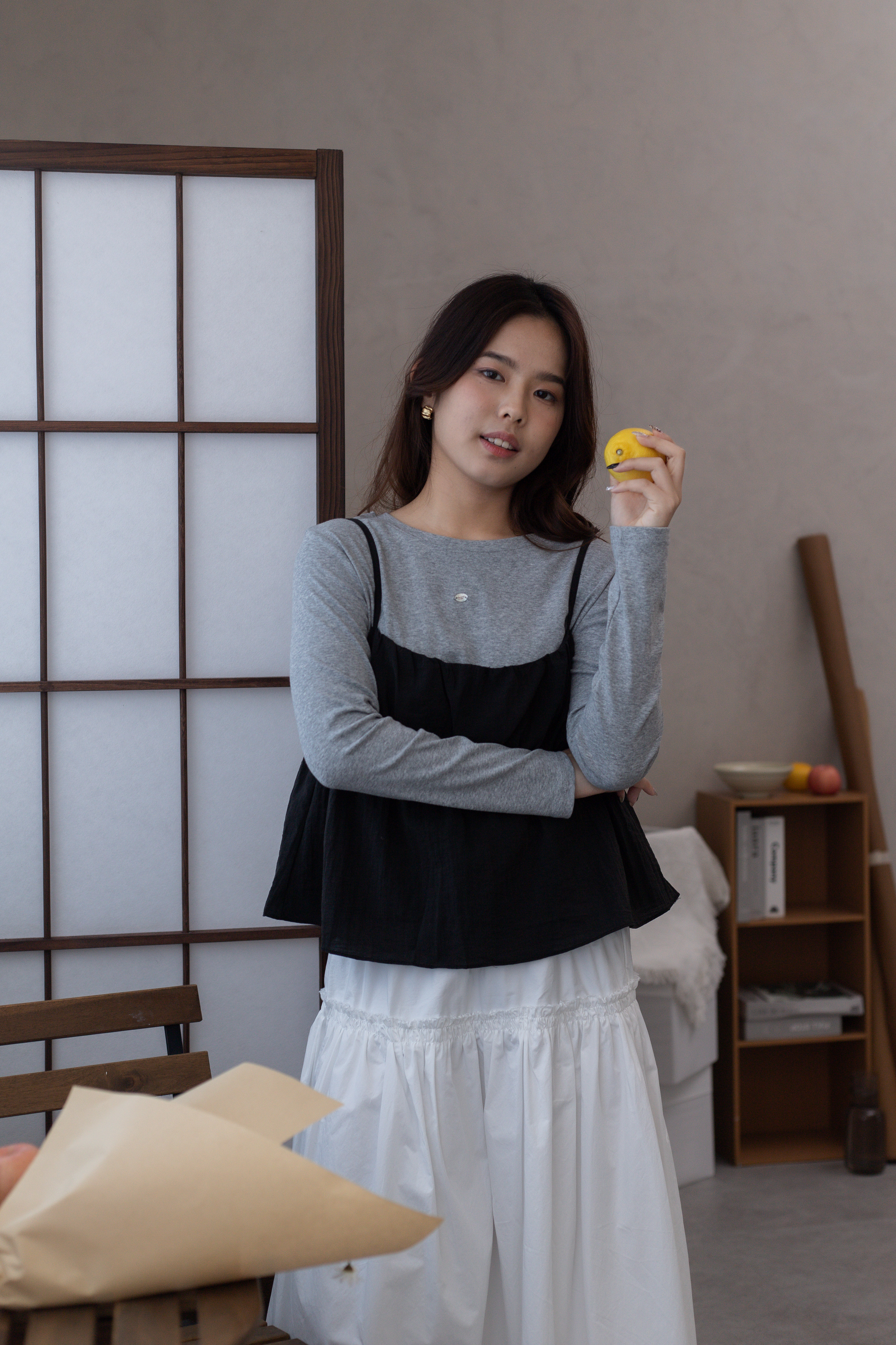 Ruth Long Sleeve Tee Grey-2688TSGRY