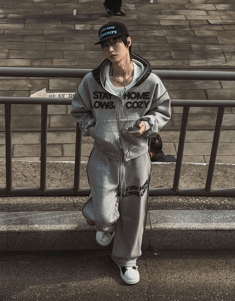 Stay 撞色運動褲