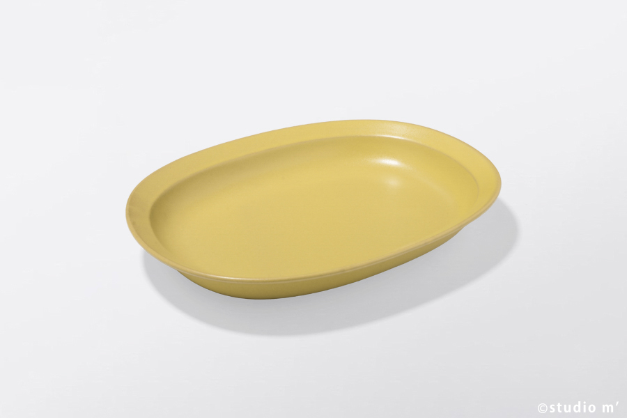 (尚未到貨) STUDIO M' - Karil 咖哩圓角盤 / 開心果黃