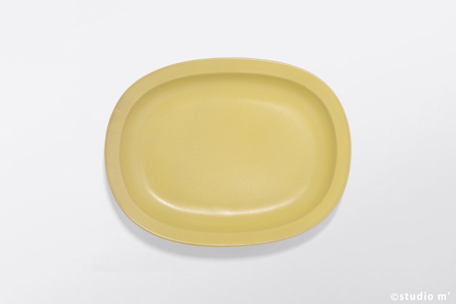 (尚未到貨) STUDIO M' - Karil 咖哩圓角盤 / 開心果黃