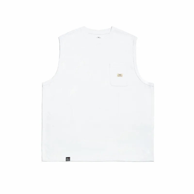 PERSEVERE CLASSIC POCKET SLEEVELESS T-SHIRT GREY / BLACK / WHITE FULL SIZE