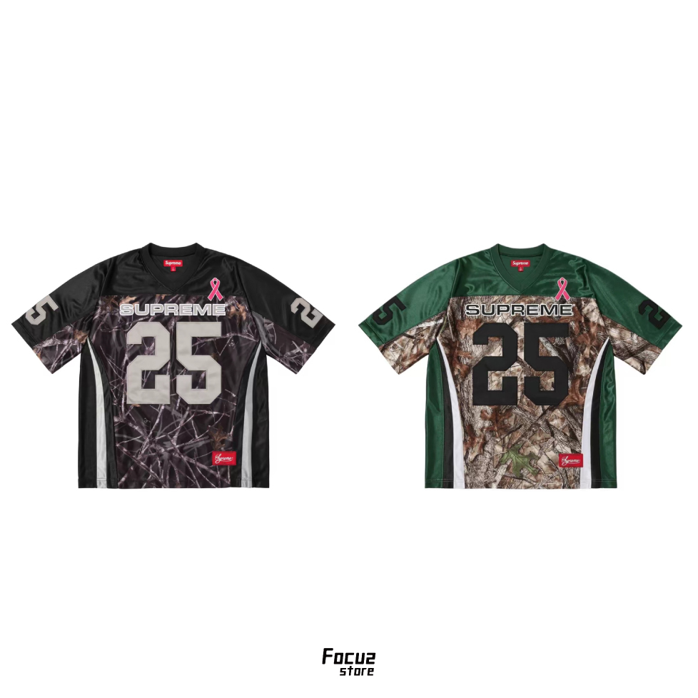 【Focus store】現貨秒發 Supreme FW25 WEEK8 Breast Cancer Awareness Football Jersey 防乳腺癌 足球衣 兩色