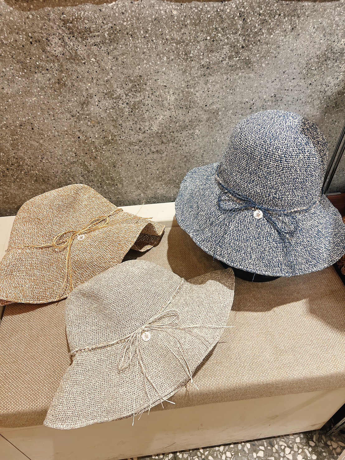 0409隱藏款。MUCHAT打樣款珠鍊蝶結編織帽/休閒帽 (三色)