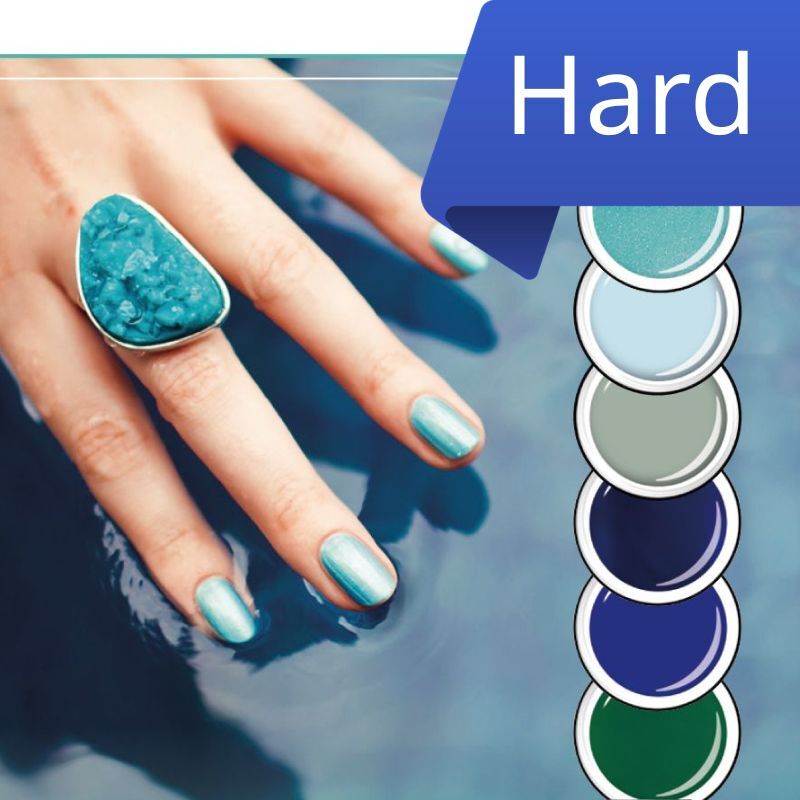 (海洋系) 藍綠調 LCN hard gel set  硬膠