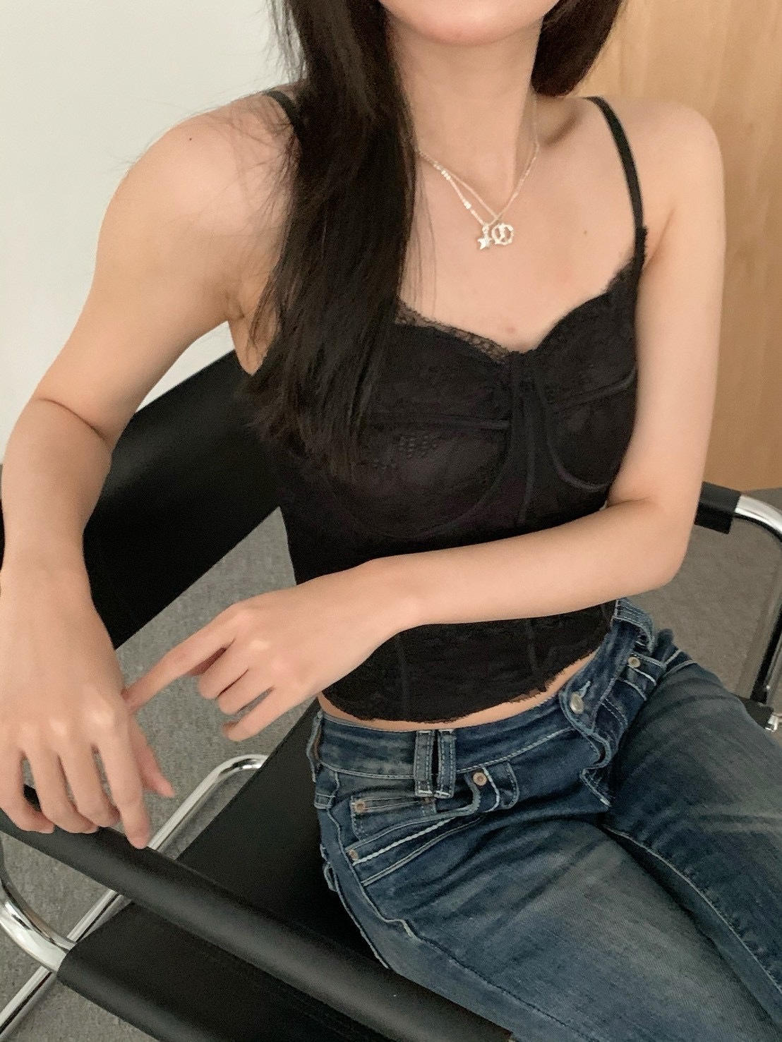 B131蕾絲純慾馬甲吊帶(帶胸墊)