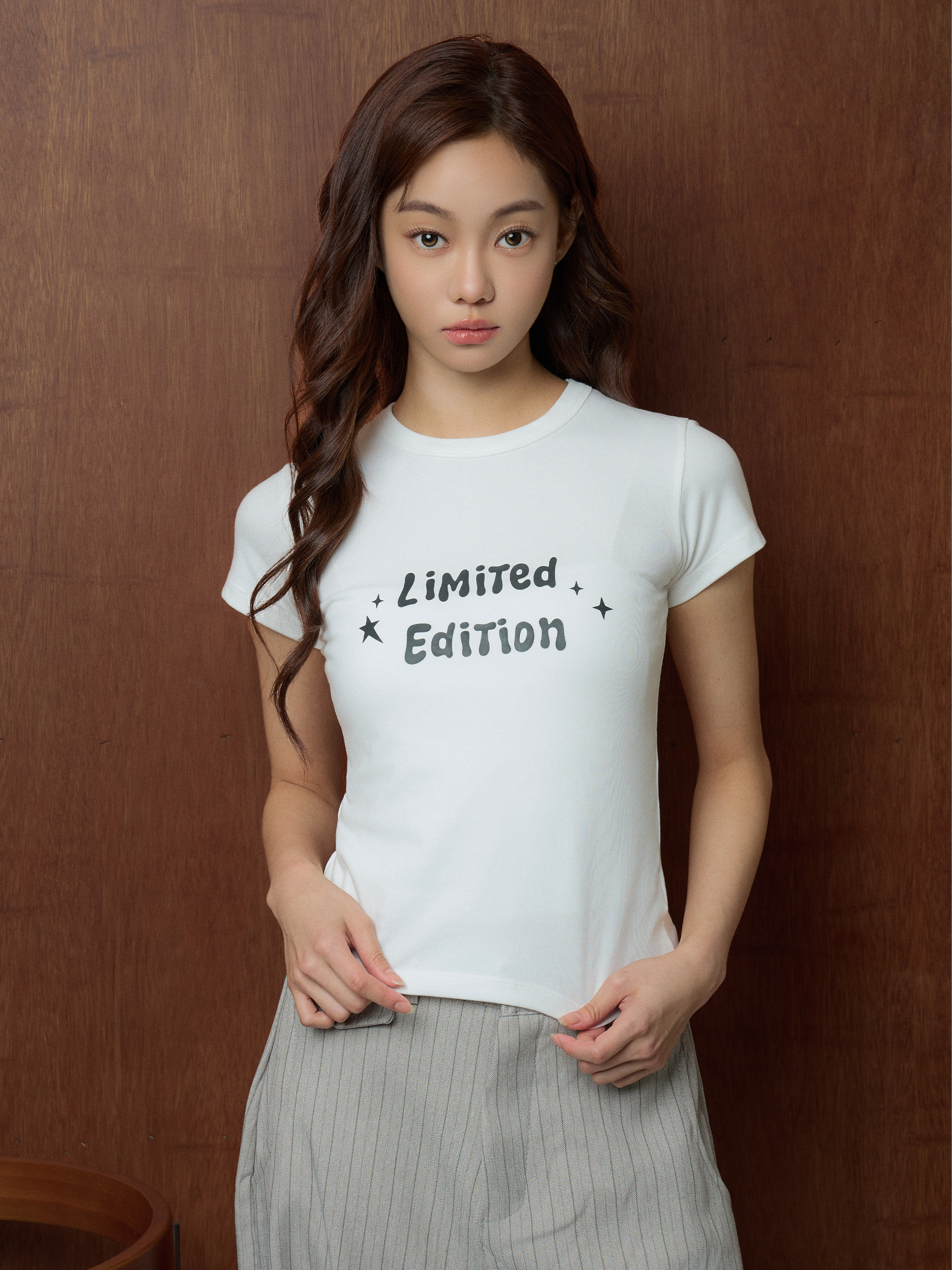 Limited Edition Printed Crew Neck Short Sleeve Top