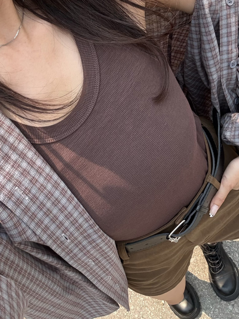 A3381-U領顯瘦羅紋背心