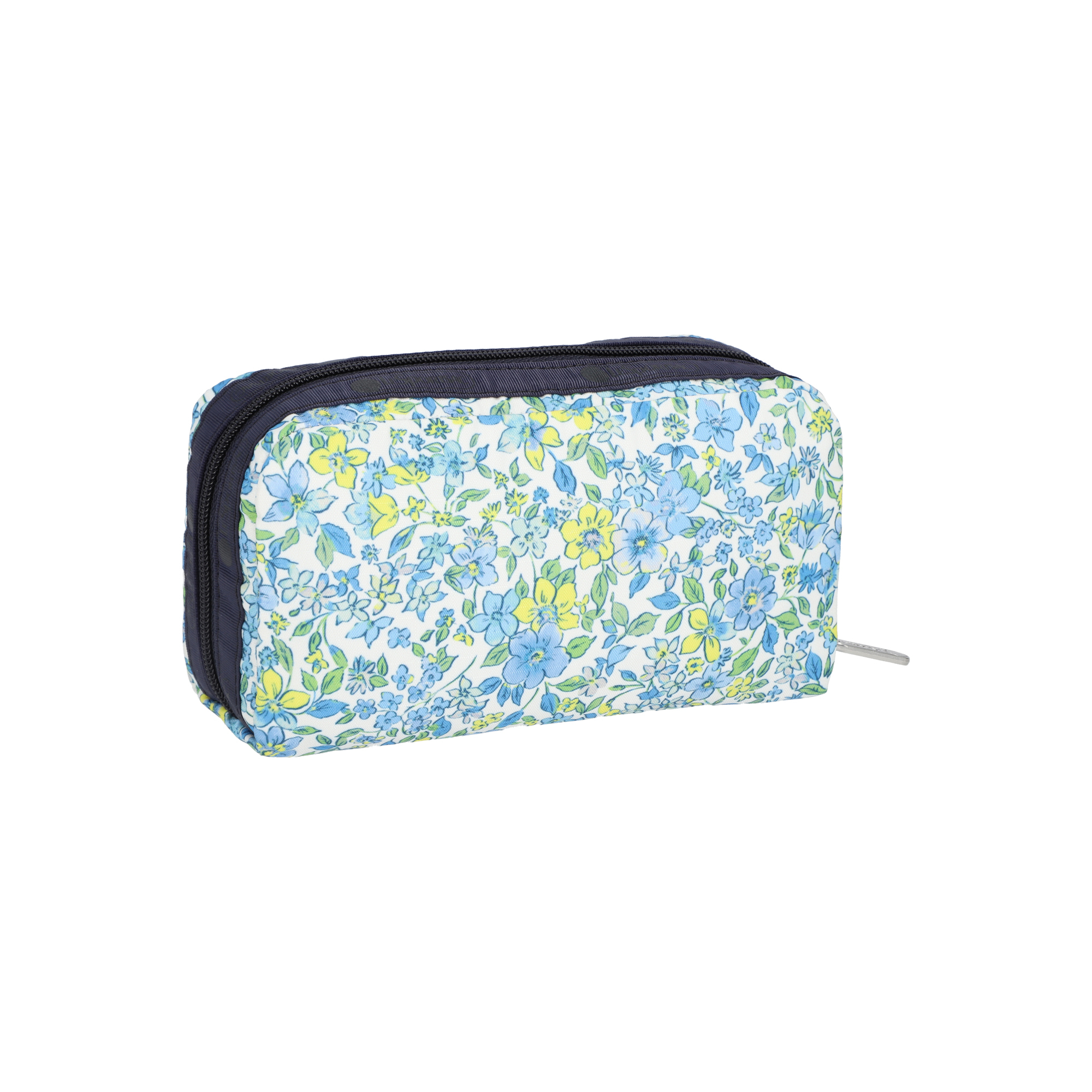 RECTANGULAR COSMETIC (TAPESTRY FLOWER BLUE)