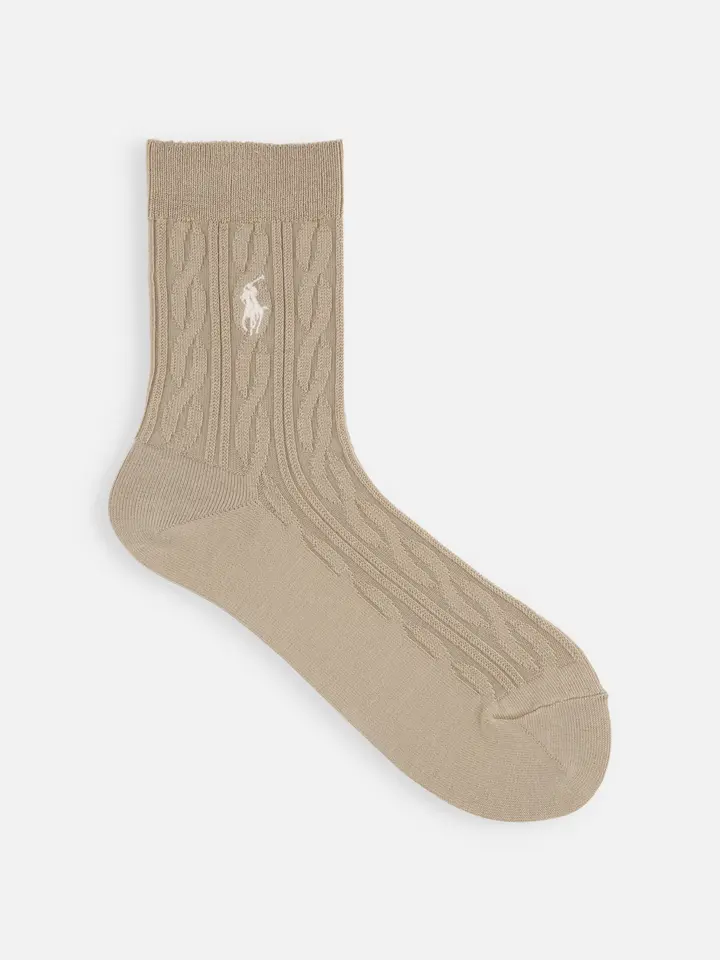 [連線優惠]靴下屋 POLO小馬刺繡麻花針織襪
