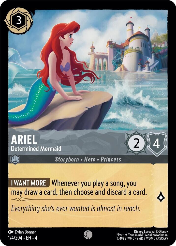 Ursula's Return - 174/204 Ariel - Determined Mermaid C (Foil)