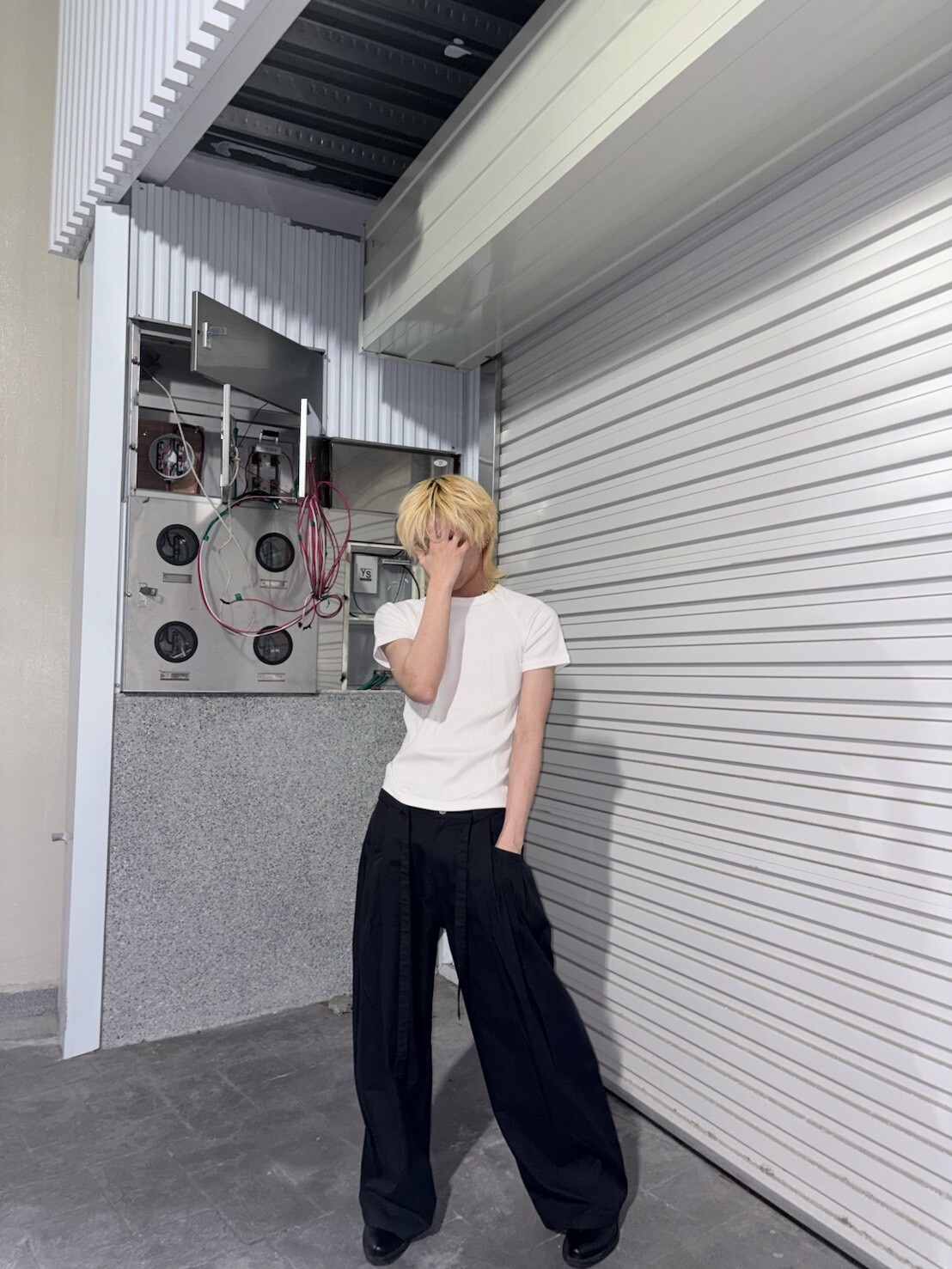 (GOAL) 美式復古 簡約壓褶 闊腿 工裝褲  直筒 設計感 長褲 2622