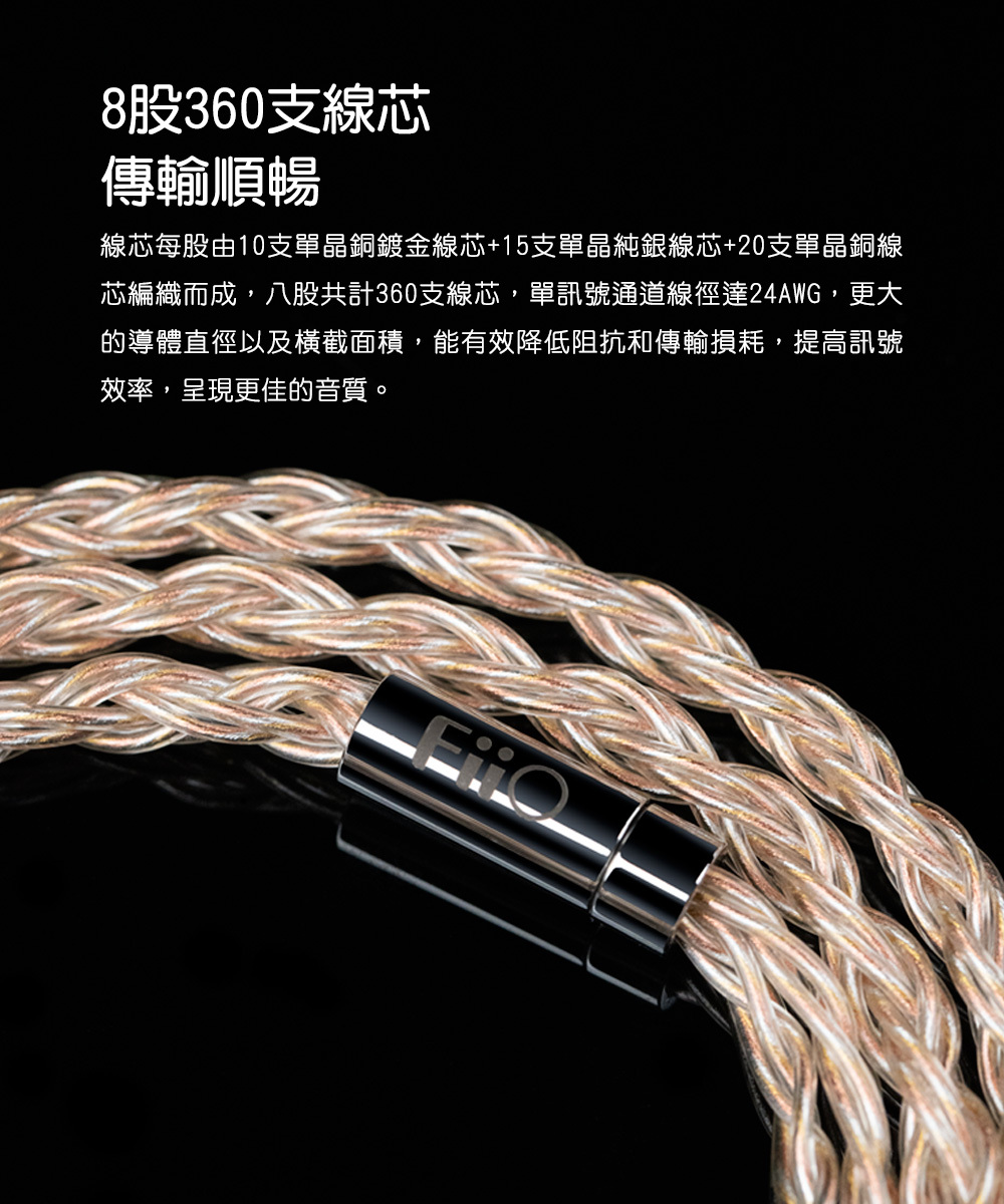 LC-RE Pro 金銀銅混編可換插頭MMCX耳機升級線(2025版)