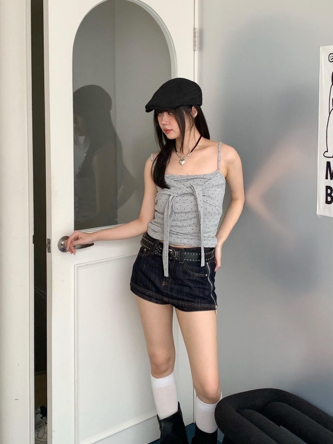 B142溫柔點點設計吊帶背心