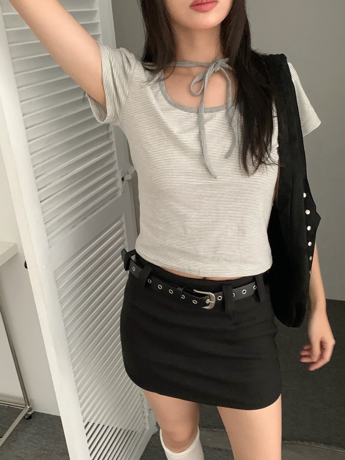 B174簡約西裝短裙